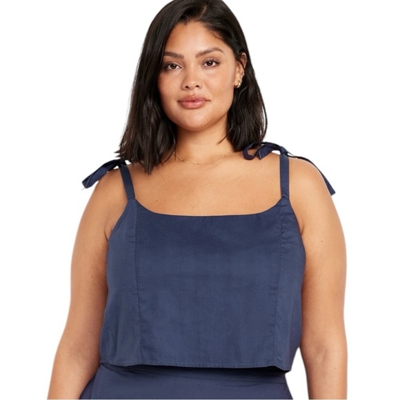 Old Navy Cami Crop Top Women's Navy Blue Top 3X - Picture 5 of 10
